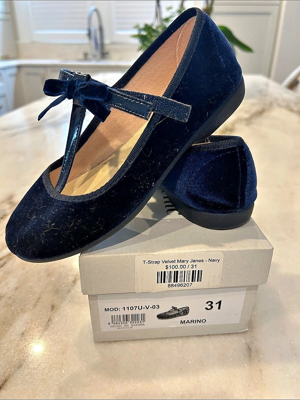 Children's Place Marino Velvet Mary Jane Shoes Girls US 13